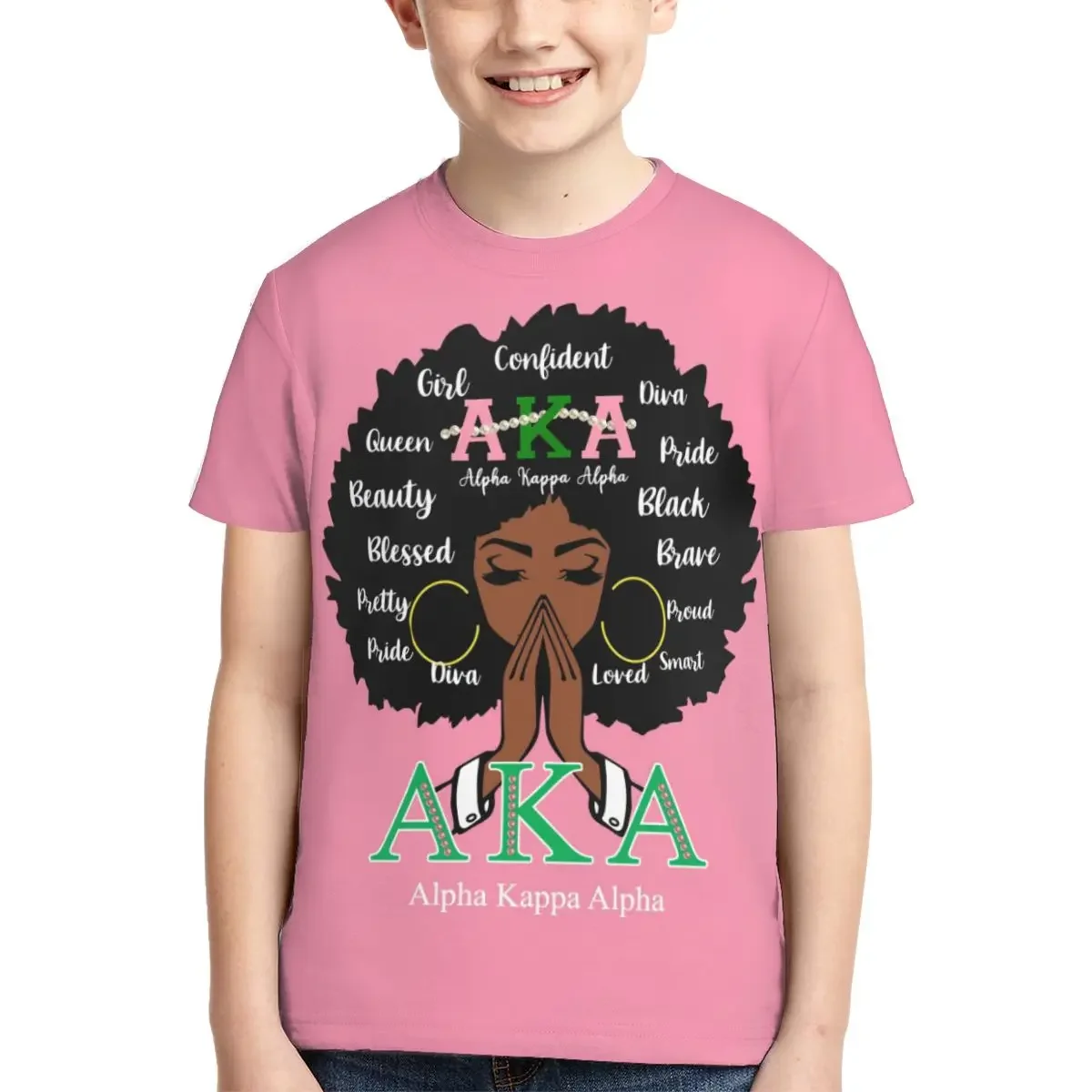 

Alpha Sorority Kappa Alpha AKA T Shirt - Short Sleeve Crew Neck Soft Fitted Tee Shirts for Teen Girl & Boy