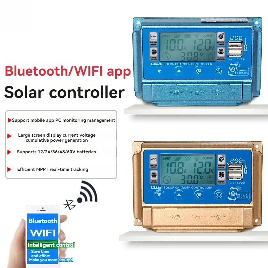 Mppt Solar Charge Controller Generator Panel Easun Battery Regulator Inverter 30A 40A 50A 60A Solar Mppt Charging 12v 24v