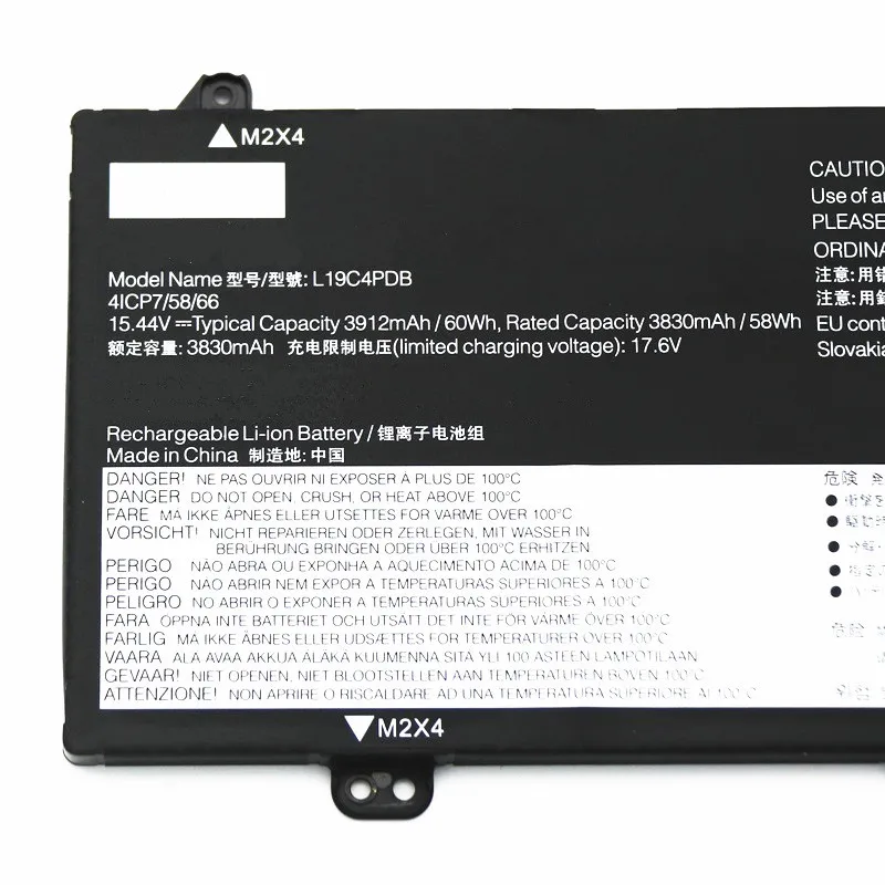 Imagem -04 - Bateria do Portátil para Lenovo Thinkbook L19c4pdb 14 15 Itl 2023 14 g2 g3 Acl 60wh L19m4pdb 15.36v 3907mah