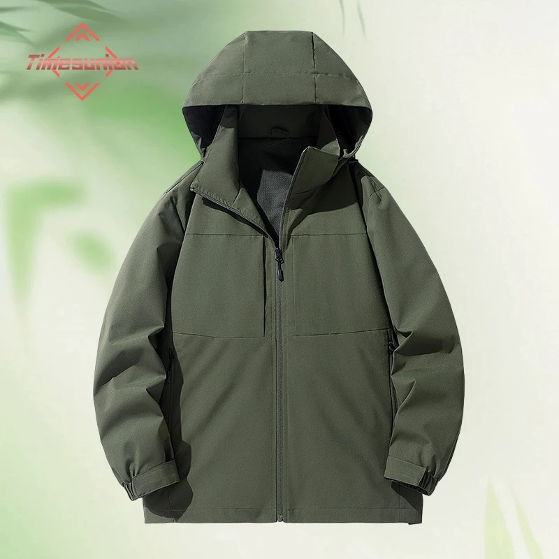

Весенне-осенние куртки для мужчин Горные непромокаемые ветрозащитные дождевики Мужские уличные походные альпинистские пальто с капюшоном для снятия