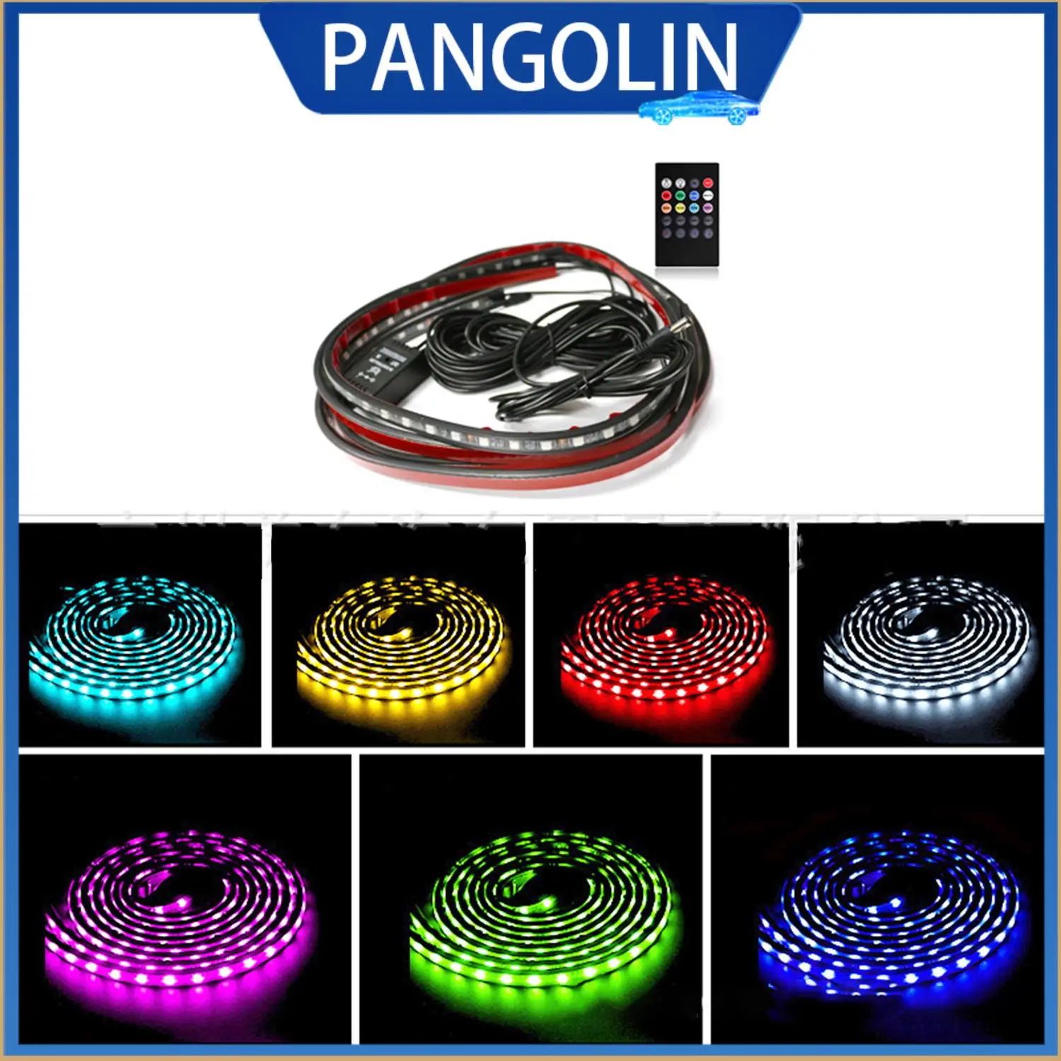 

PANGOLIN Car Chassis Atmosphere Light 60*90cm One Tow Four /Led RGB Lights With /APP Control Set for Car Motorcycle ATV