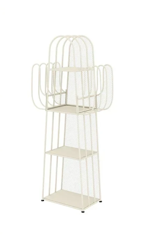 Книжная полка Nordic Cactus, Бытовая напольная полка, Железная полка для хранения, Декоративные стеллажи, Практичный прикроватный органайзер, Instagram