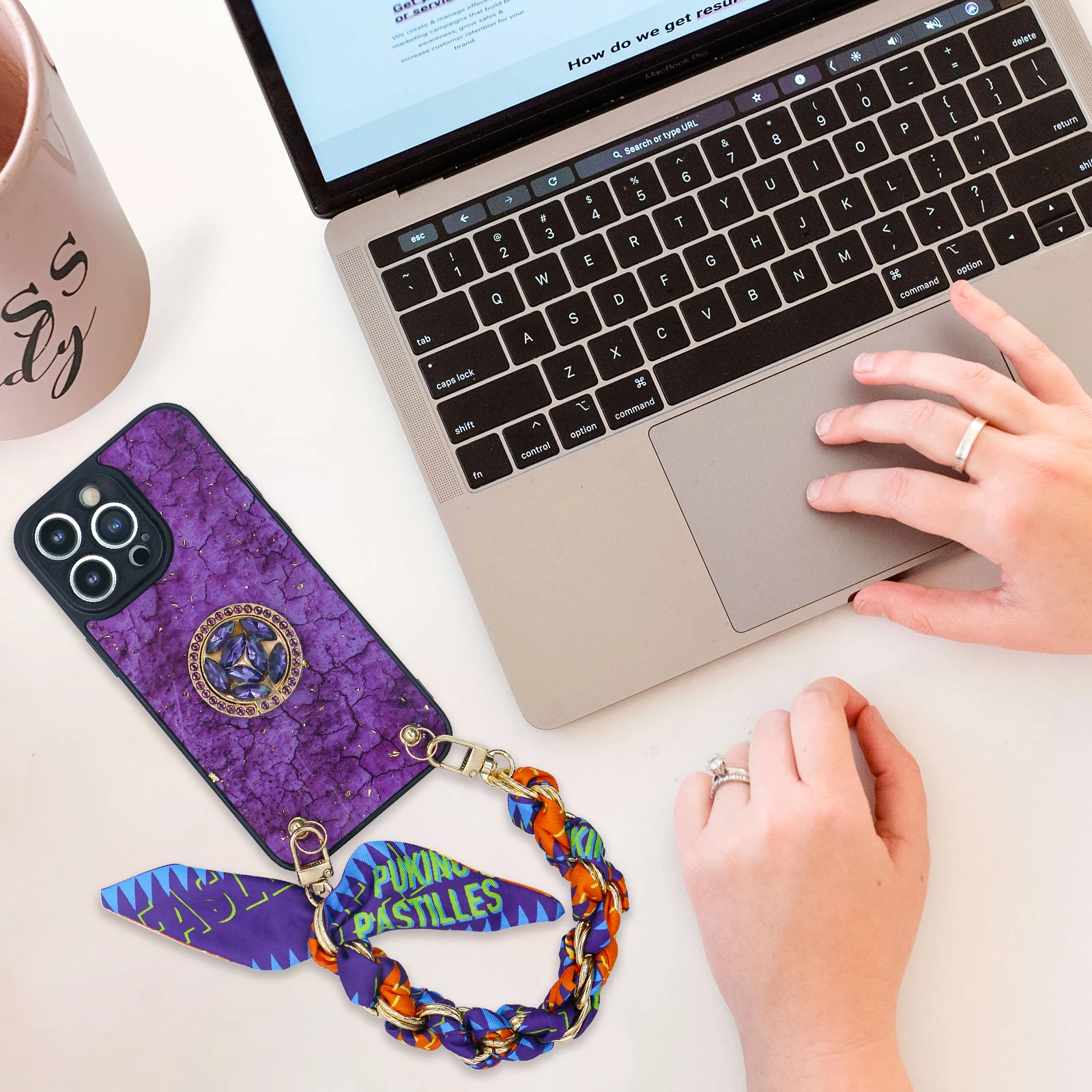 Designed for iPhone 14 Pro Max Case, Purple Marble Pattern Silicone Shockproof iPhone 14 Pro Max Phone Case with [Soft Anti-Scra