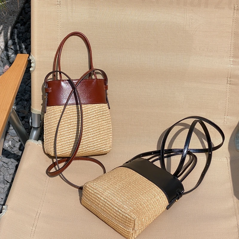 

2025 New Design Lfey St Splicing Cowhide Color Blo Handbag Commuter Crossbody Small Bag Soft Buet ape Pure Color