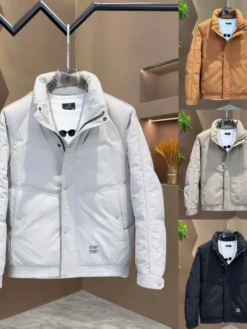 

Lightweight Warm ort Men's down Jaet Du Feather Coat Sli Versatile Winter Outerwear Casual Loose Fit Zipper Closure