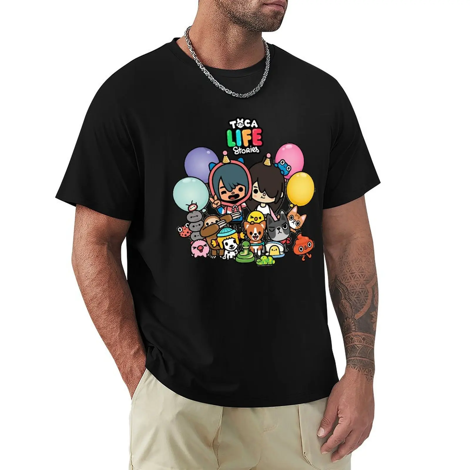 

toca boca world T-Shirt Minimalist Casual Short Sleeve Top