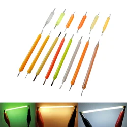 LED Filament DC3V 18.5mm 26mm 38mm 54mm 68mm seramik sert Filament DIY Edison ampul diyot aksesuarları lamba yuvası dekor aydınlatma