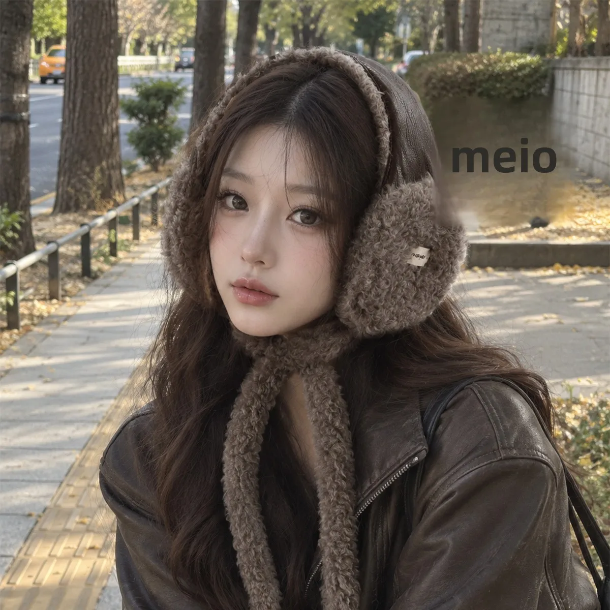 cache-oreilles-chauds-et-epais-en-cuir-marbre-retro-coreen-coupe-vent-pour-l'exterieur-cache-oreilles-en-fibre-de-polyester-a-nouer-pour-femmes-pour-l'automne-et-l'hiver