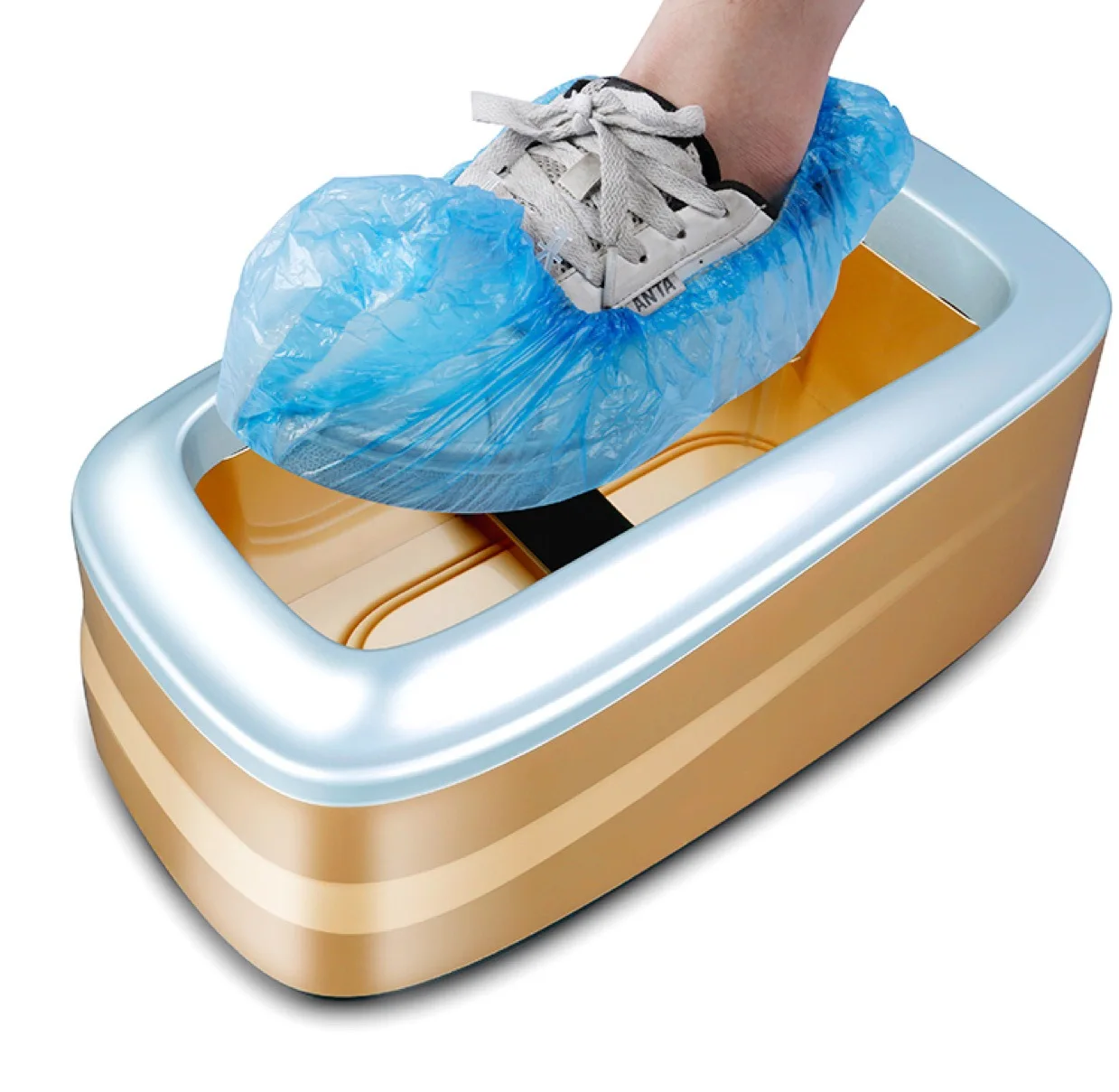 

Automatic Shoe Cover Machine Waterproof Disposable Shoes Cover Overshoes Dispenser Portable Hand-Free Machine for Home, Office