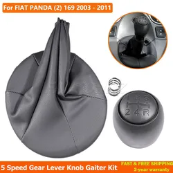 5 Speed Gear Lever Knob Gaiter Kit  For FIAT PANDA (2) 169 2003 - 2011 Gear Shift Knob Lever Shifter Gaiter Boot Cover Collar