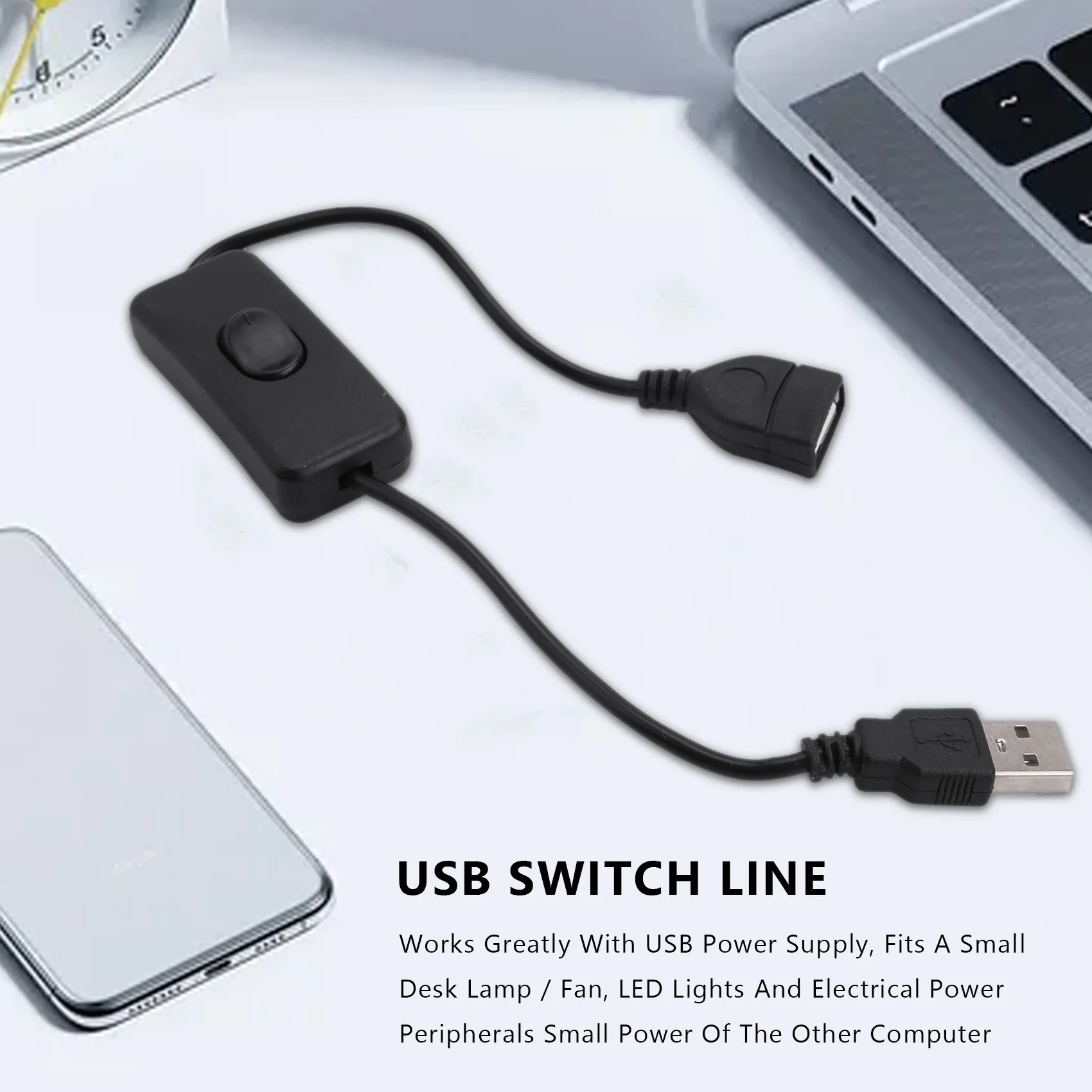 USB A Male to Female Extension Cable with Switch On / Off