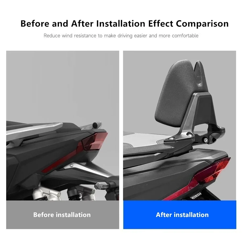 FOR Honda ADV350 NSS350 ADV Forza 350 300 Motorcycle Passenger Rear Backrest Sponge Microfiber Material 2023-2026