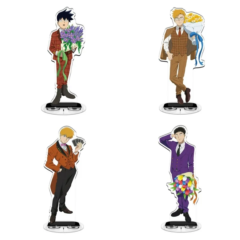 15CM Anime Mob Psycho 100 Acrylic Figure Stand Model Plate Desk Decorations Cartoon Character Festivals Gifts Keychain