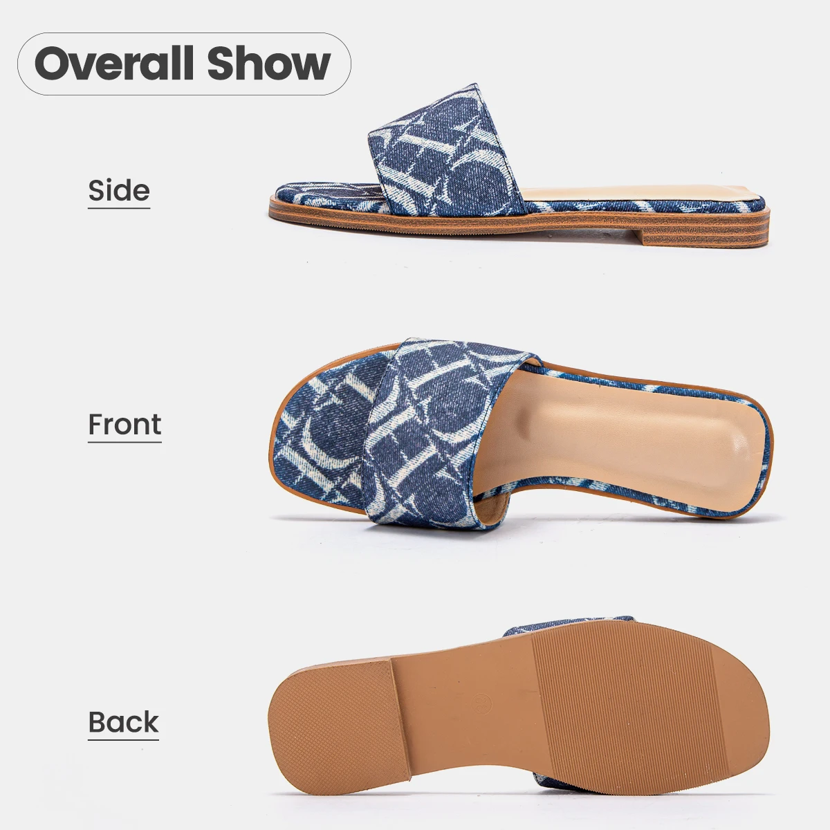 CHCH Summer fashion retro design new women\'s shoes non-slip sandals slippers letter design casual sandals slippers casual
