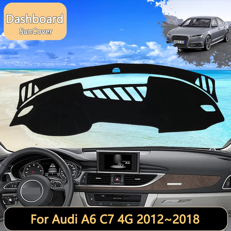

Для Audi A6 C7 4G 2012 ~ 2018 2013 2014 2015 2016 автомобильный коврик для приборной панели солнцезащитные козырьки внутренний ковер противоскользящие автомобильные аксессуары
