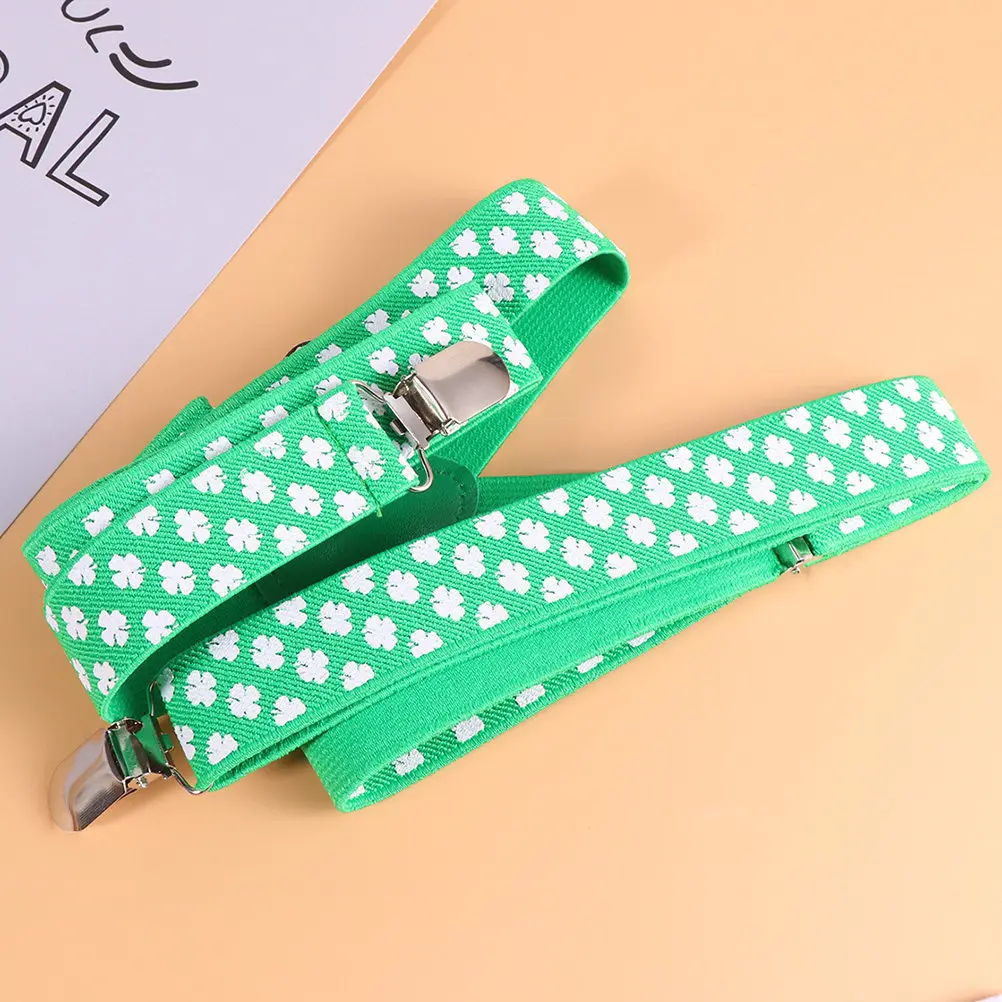 Lot de 2 Bretelles de Fête et Nœuds Papillon Trèfle, Accessoires de Costume Festifs, Décorations et Cadeaux pour la Saint-Patrick