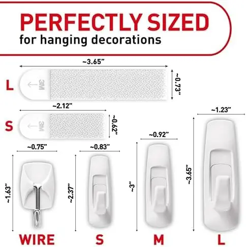 

Набор для крепления украшений – 19 предметов, комплект для подвешивания без повреждений для рождественских украшений