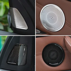 Car Stereo Speaker Door Sticker Cover For BMW X5 E70 X6 E71 E72 2008-2015 Stainless steel Trim Car Styling Auto Accessories