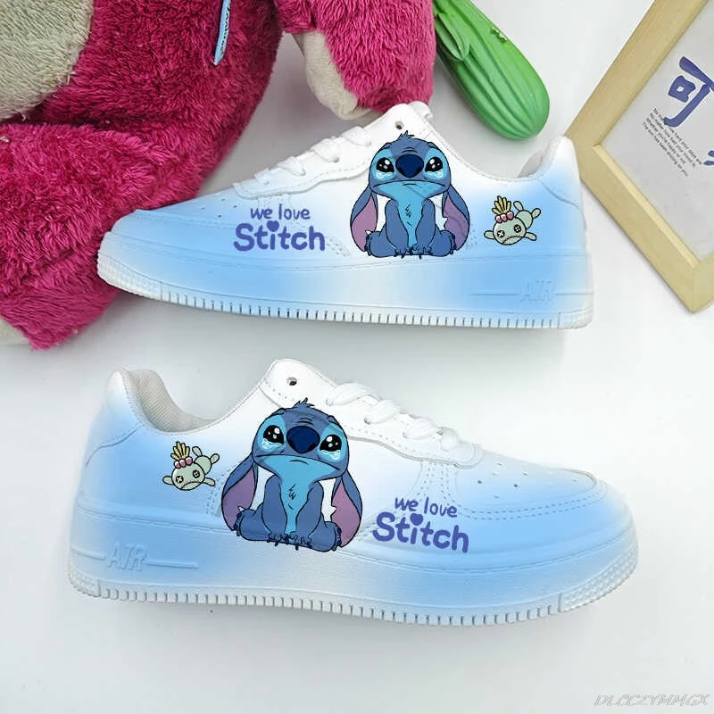 Disney Stitch Sports Shoes Cute Cartoon Boys Girls Kids 3D Pattern Shoes Anima Children Shoes Gift Casual Sneakers for Men