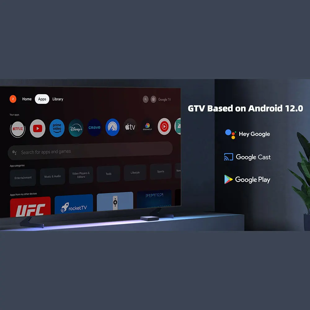 2025 MECOOL KM9 PRO MAX Android TV Box Realtek1325-B 2GB 32GB 4K HDR Android 12 2T2R WIFI5 Google صندوق التلفزيون المعتمد