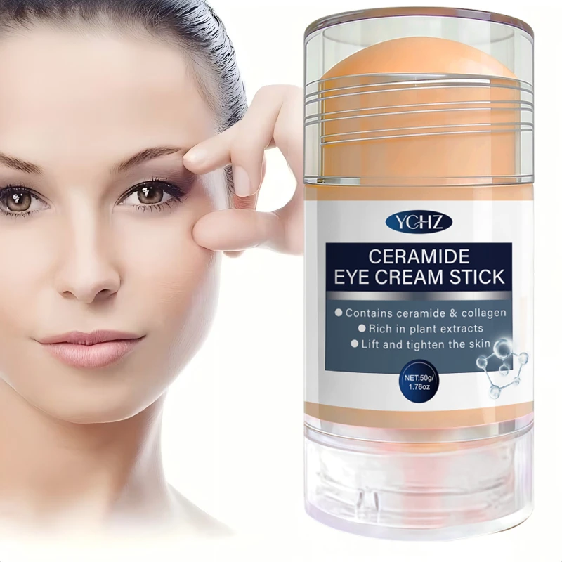 Creme para Olhos em Bastão com Ceramidas 50g, Hidrata a Área dos Olhos, Firma Instantaneamente, Adequado para o Rosto, Pescoço e Área dos Olhos, e é Eficaz na Redução da Aparência de Rugas, Olheiras e Bolsas sob os Olhos