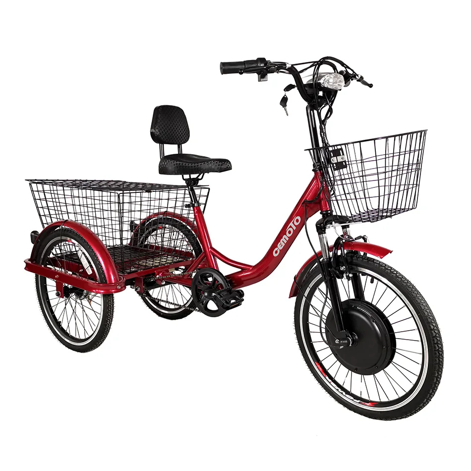 250W 350W 500W Cargo Electric tricycle 48V Carbon Steel electric tricycle 3 wheel electric bike for elder