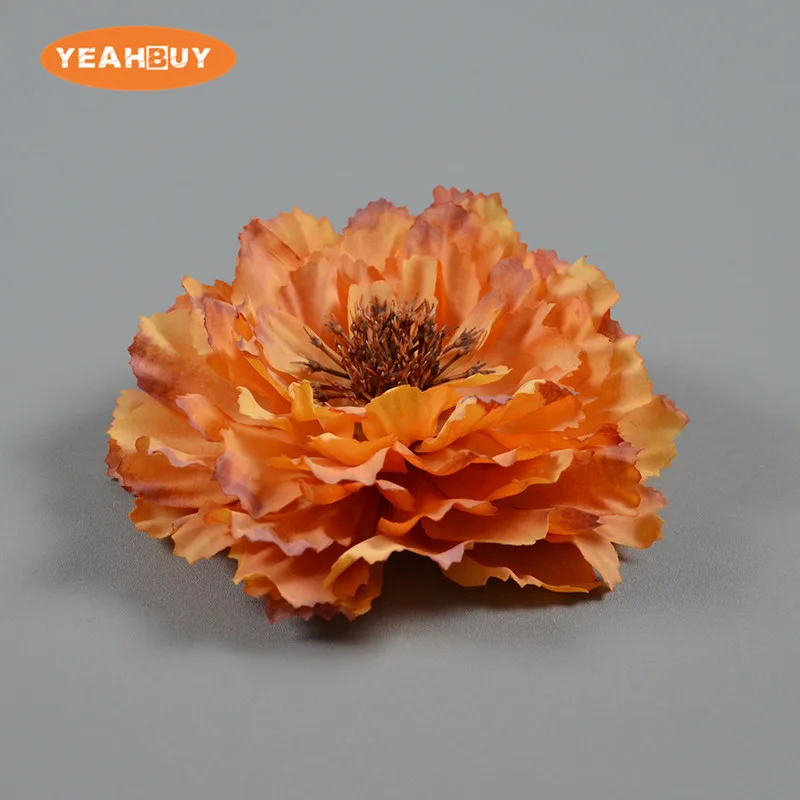 2 sztuk 12CM 10COLORS piwonia ze sztucznego jedwabiu kwiat głowy dla DIY ściana ślubna Arch tło artykuły do dekoracji na imprezę wystrój domu — zdjęcie 4