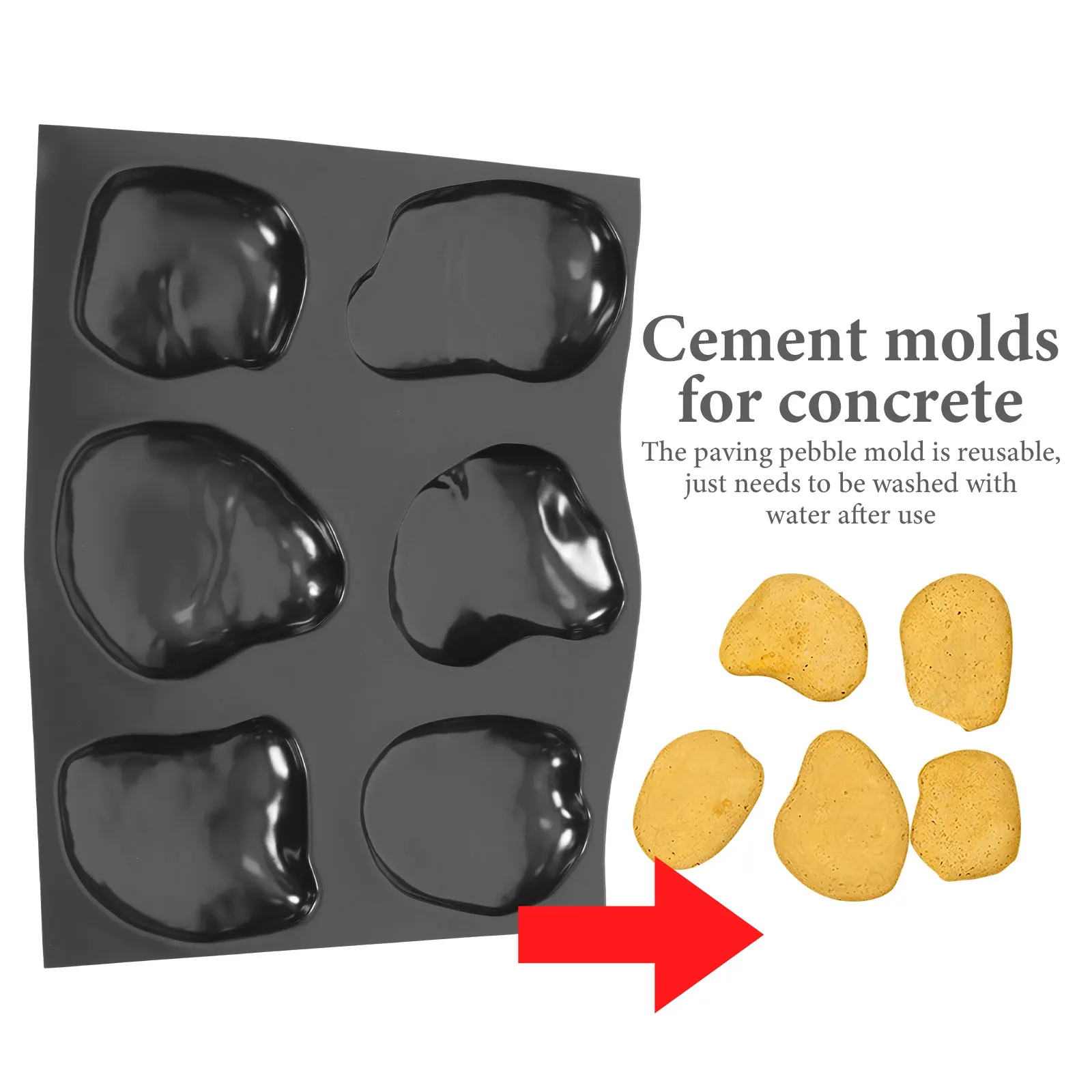 

Многоразовая форма для цементной гальки, садовая дорожка, инструмент для формования бетона «сделай сам», для патио, балкона, бассейна, заднего двора, ландшафтного дизайна, пластик