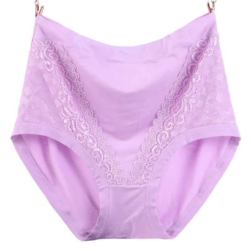 Ladies Panties Bamboo Fiber Plus Size Modal Cotton High Waist UnderPants Female Mother Middle Aged Underwear трусы