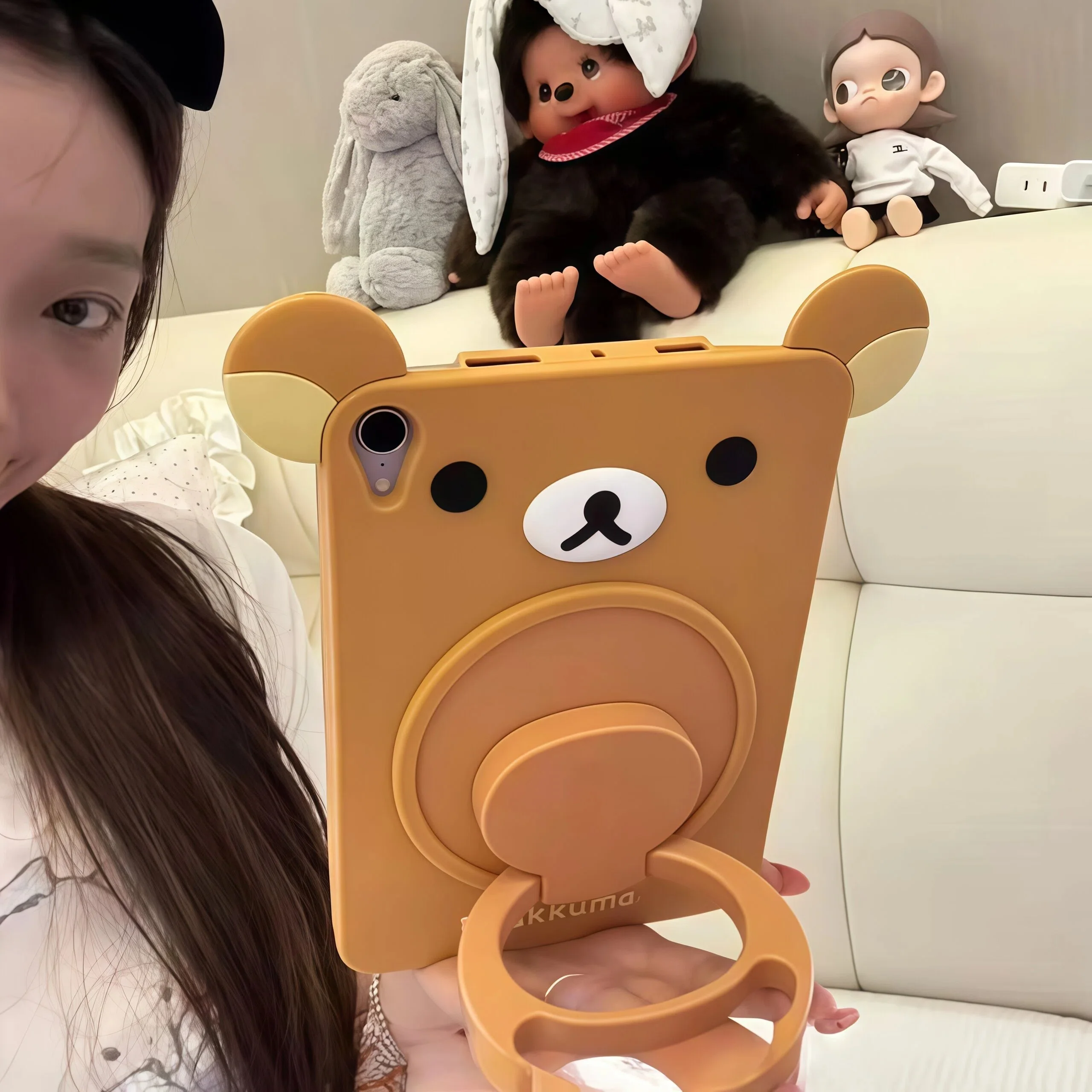

Силиконовый чехол Rilakkuma для iPad 9,7 дюйма, чехол-подставка для iPad Pro 11, Air 4, 5, 10,9 дюйма, Mini 6, 7, 8,3 дюйма, iPad 10-го поколения, iPad 10,2, 9,7 дюйма, Funda