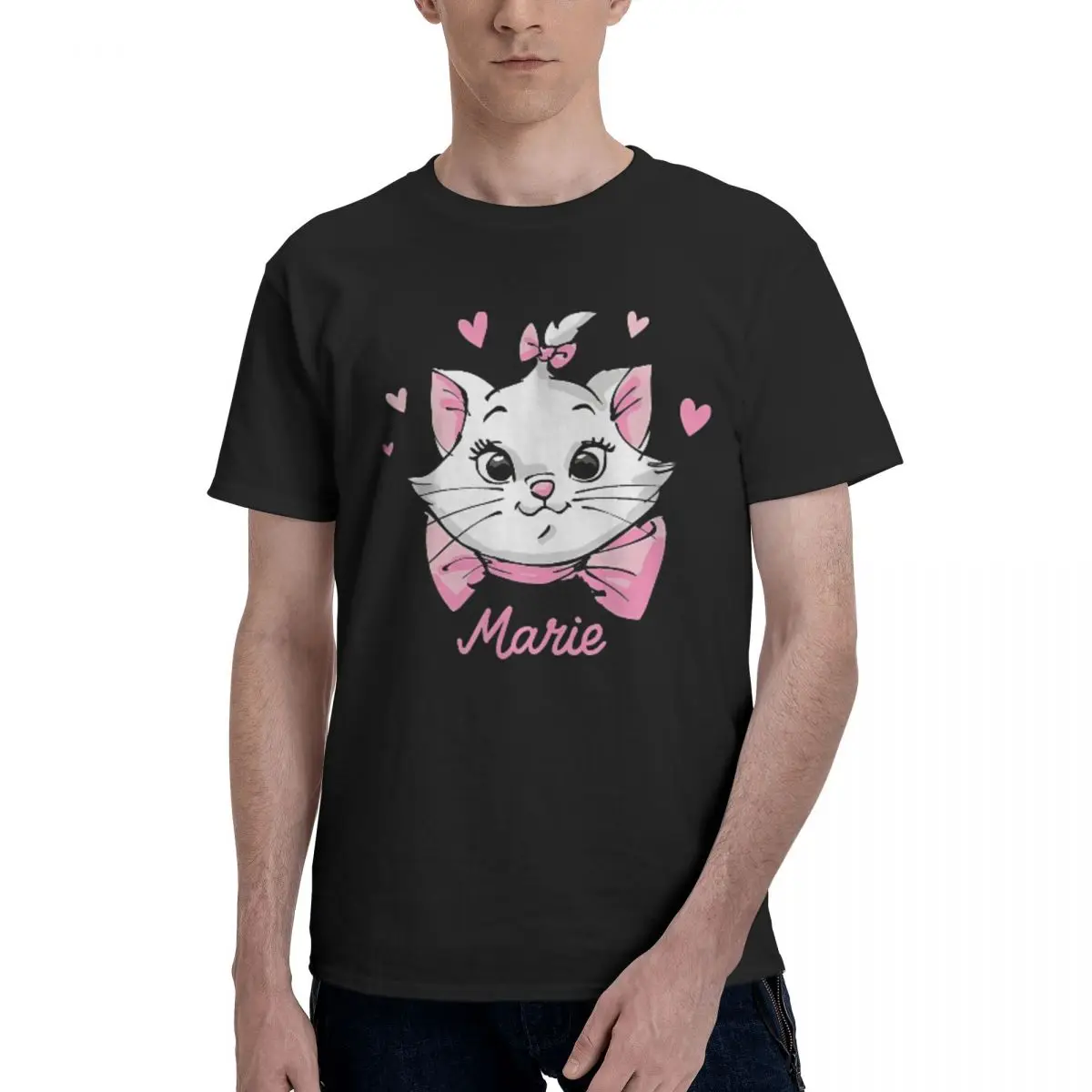 Men's The Aristocrats Marie Cat T Shirts Cotton Tops Summer Y2K Funny Short Sleeve T-Shirt O-Neck Harajuku Tee Shirt Plus Size