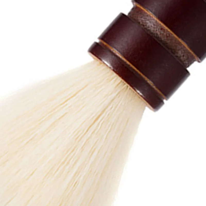 Pincel de barbear masculino de texugo puro, madeira para lâmina, borda dupla, reto de segurança, clássico