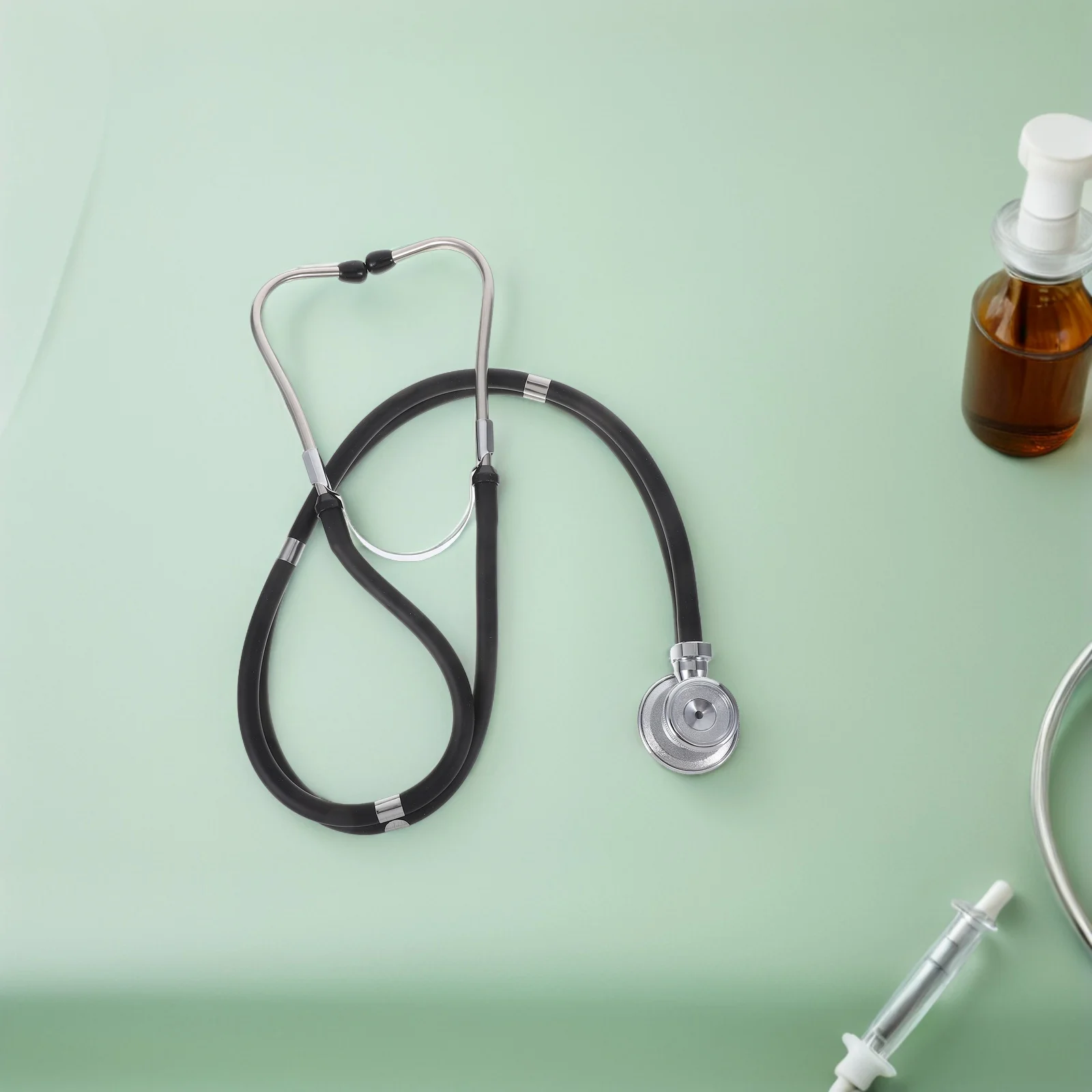 

Teaching Stethoscope Dual Head Metal For Medical Students Nurses Pediatric Adult Monitoring Hospital Supply Nursing School