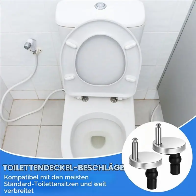 Toilet Seat Attachment From The Top - Stainless Steel Mounting Screws For Easy Installation