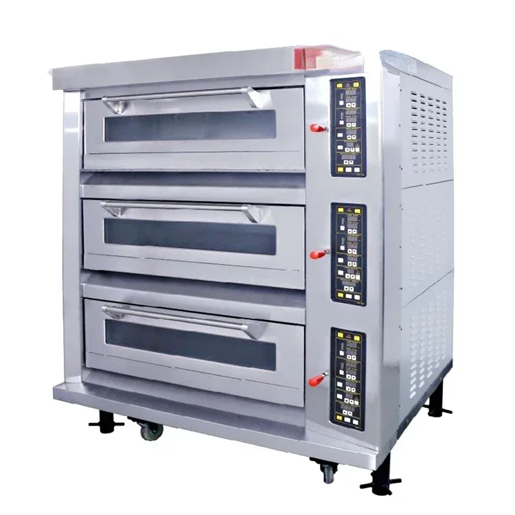 SEC-3y Three Layers Six Plates Electric Oven Commercial Large Bread Bakery Equipment Factory Straight Hair