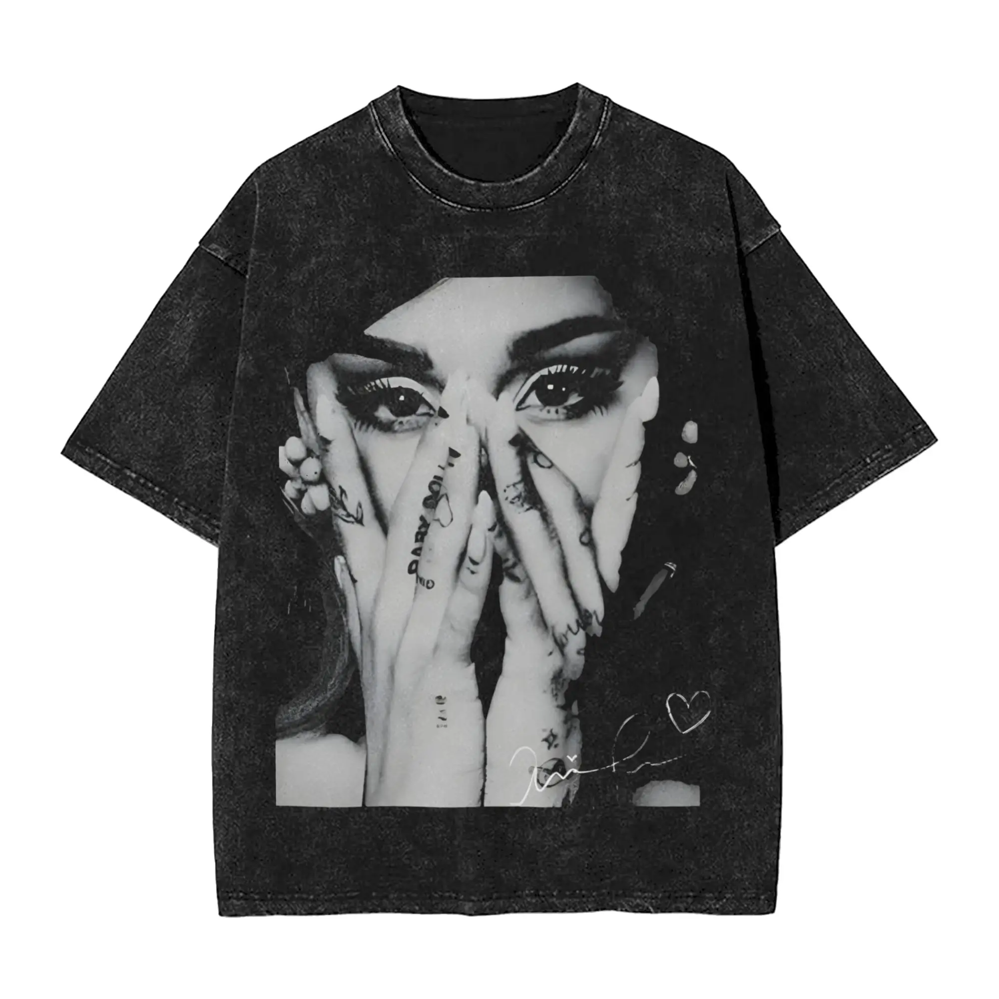 The Eternal Sunshine Tour arianas grandes T Shirt Hip Hop Washed Short Sleeve Oversize T-Shirt  Novelty Men Women Streetwear