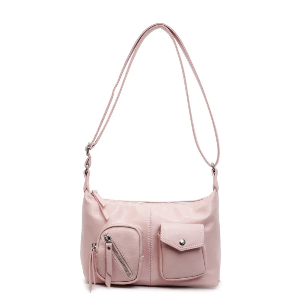 

Women Delicate Texture Crossbody Bag 2025 New High Grade Solid Color Zipper Versatile One Shoulder Bags All-Match Commute Packs