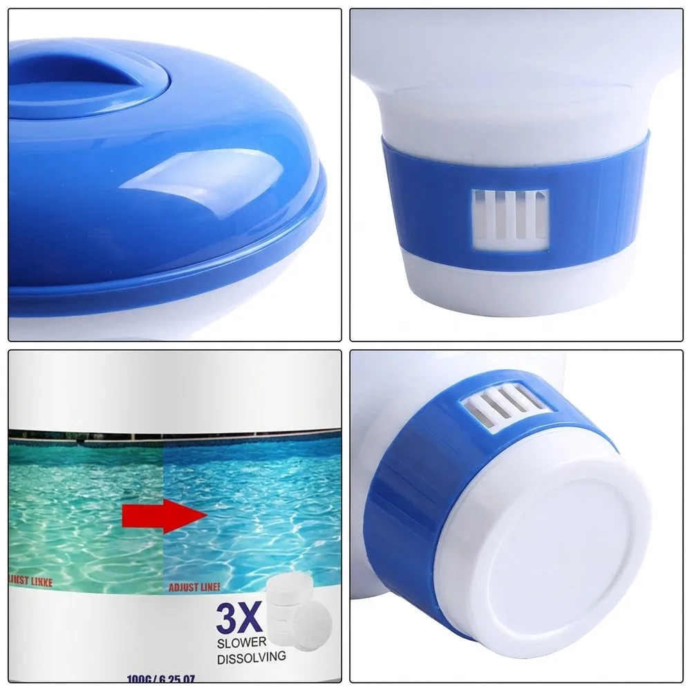 Two Piece Pool Water Cleaning Tablets for Prompt Clarification of Hazy Conditions in Both Portable and Permanent Pool Setups
