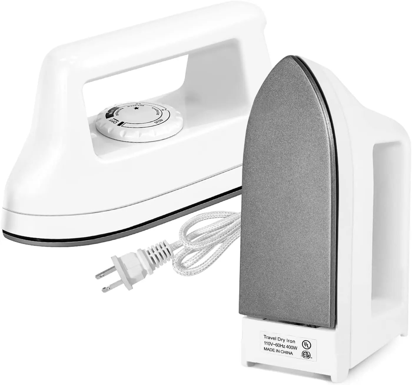 

Mini Electric Heat Press Iron for Crafts, Quilting, Sewing - Portable Travel Size White