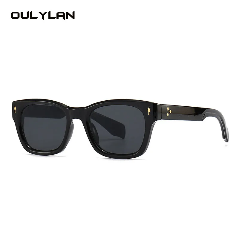 OULYLAN 2023 Square Sunglasses Women Luxury Brand Designer Vintage Sun Glasses for Men Ladies Black Brown Eyewear UV400