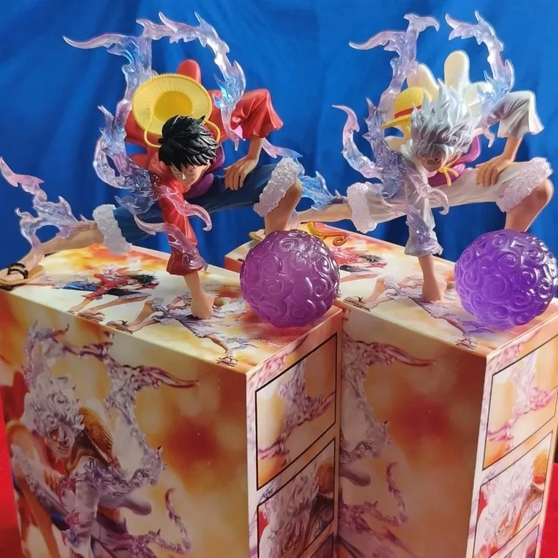 

15cm One Piece Luffy With Devil Fruit Gear Fifth And Nika Form Figure Action PVC Statue Collectible Model Toys Gifts