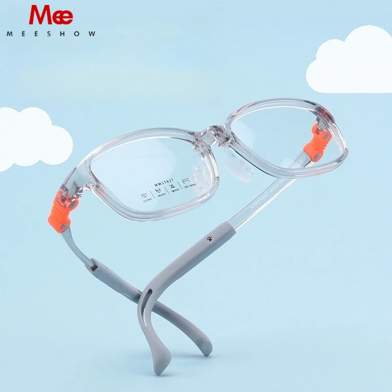 MEESHOW Kids High Quality Glasses Removable Silicone Children Boys Girls Computer Eyeglasses Ultra Light Frame Eye Protection
