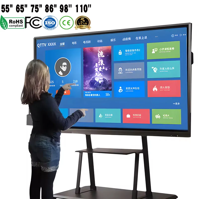 Factory Price Interactive Smart Board Electronic Whiteboard In 55 65 75 85 98 110 Inch Touch Screen