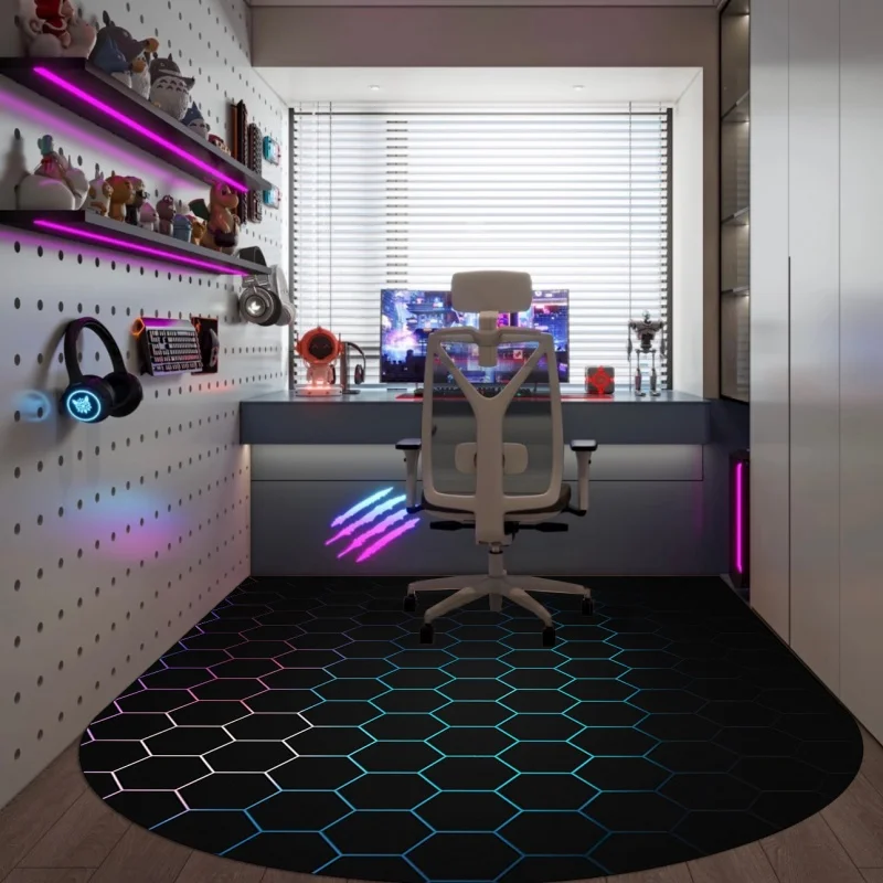 Alfombrilla Antideslizante y Aislante de Sonido para Deportes Electrónicos, Protector de Piso de Madera Sólida para Sala de Juegos, Oficina en Casa, Silla con Ruedas para Computadora
