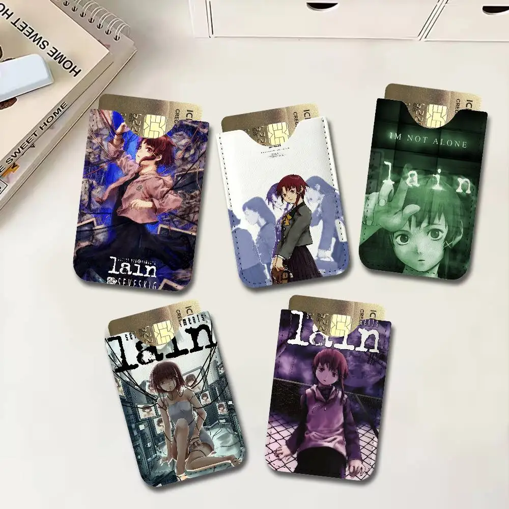 Anime S-Serial Experiments L-lain Creative Printed with Leather Protective Case Business Portable Letter Pattern Leather