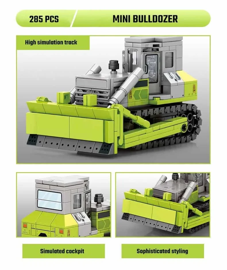 SEMBO BLOCK City Engineering Fahrzeug-Bausatz, MOC Bagger-Mischfahrzeug-Modell, Bausteine, Spielzeugauto, Geburtstagsgeschenke – Detail 7