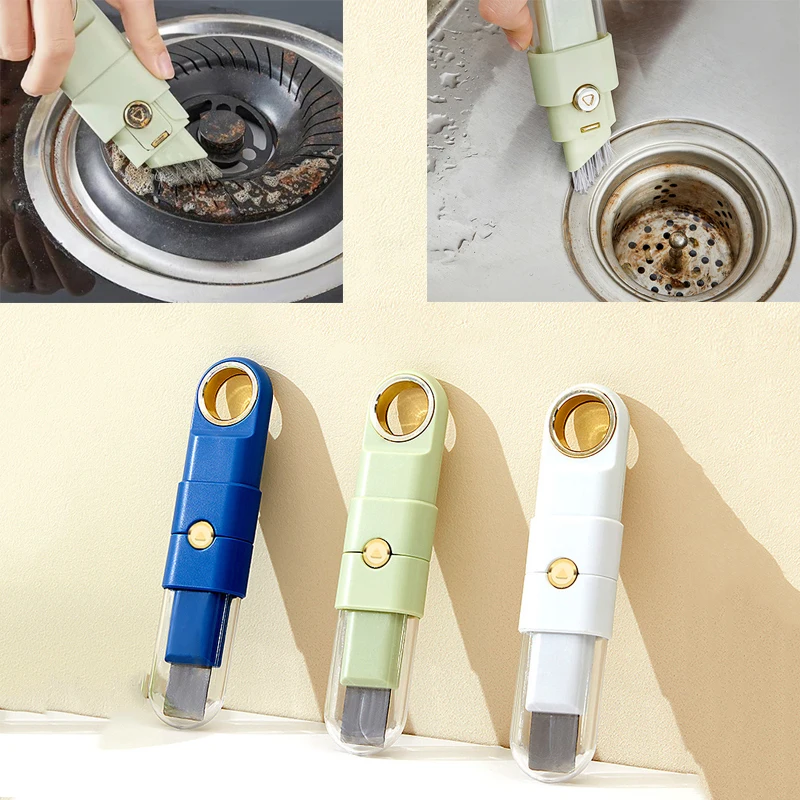 

Multi Functional Cleaning Brush Detail Cleaning Tools Pot Lid Four In One Kitchen Cleaning Brush Stove Steel Wire Gap Brush