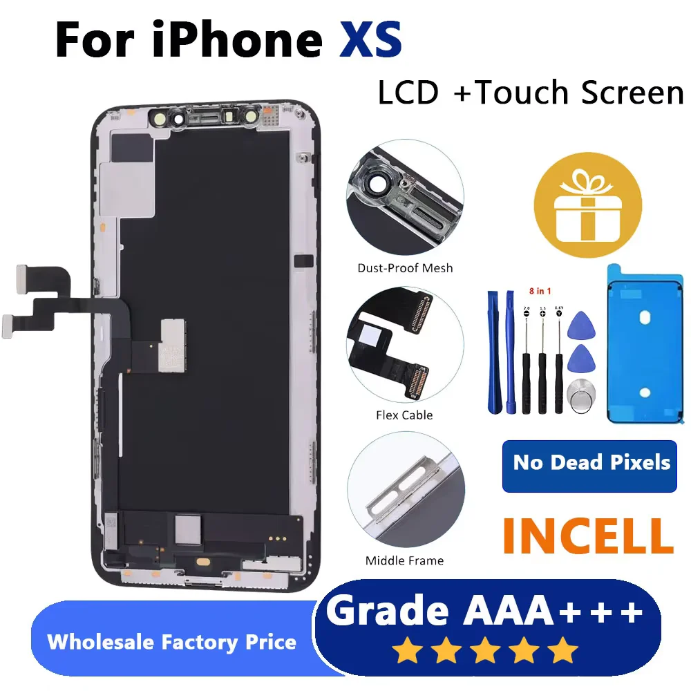 

5.8" incell/JK For iPhone XS LCD Display With 3D Touch Screen Digitizer Assembly Replace For iPhone XS LCD Pantalla