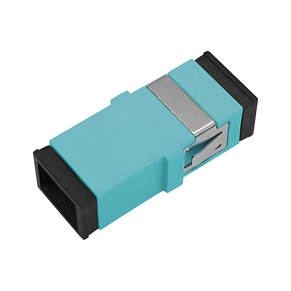 50 Pieces All-In-One Optic Fiber Adapter UPC/APC SC-SC without Ears Plastic Simplex Flange FTTH for SM/MM/OM3/OM4