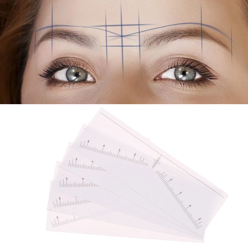 25/50 pcs Disposable Microblading Eyebrow Stencil Sticker Brow Guide Eyebrow Shaping Tool PMU Makeup Accessories Brow Shape Tape